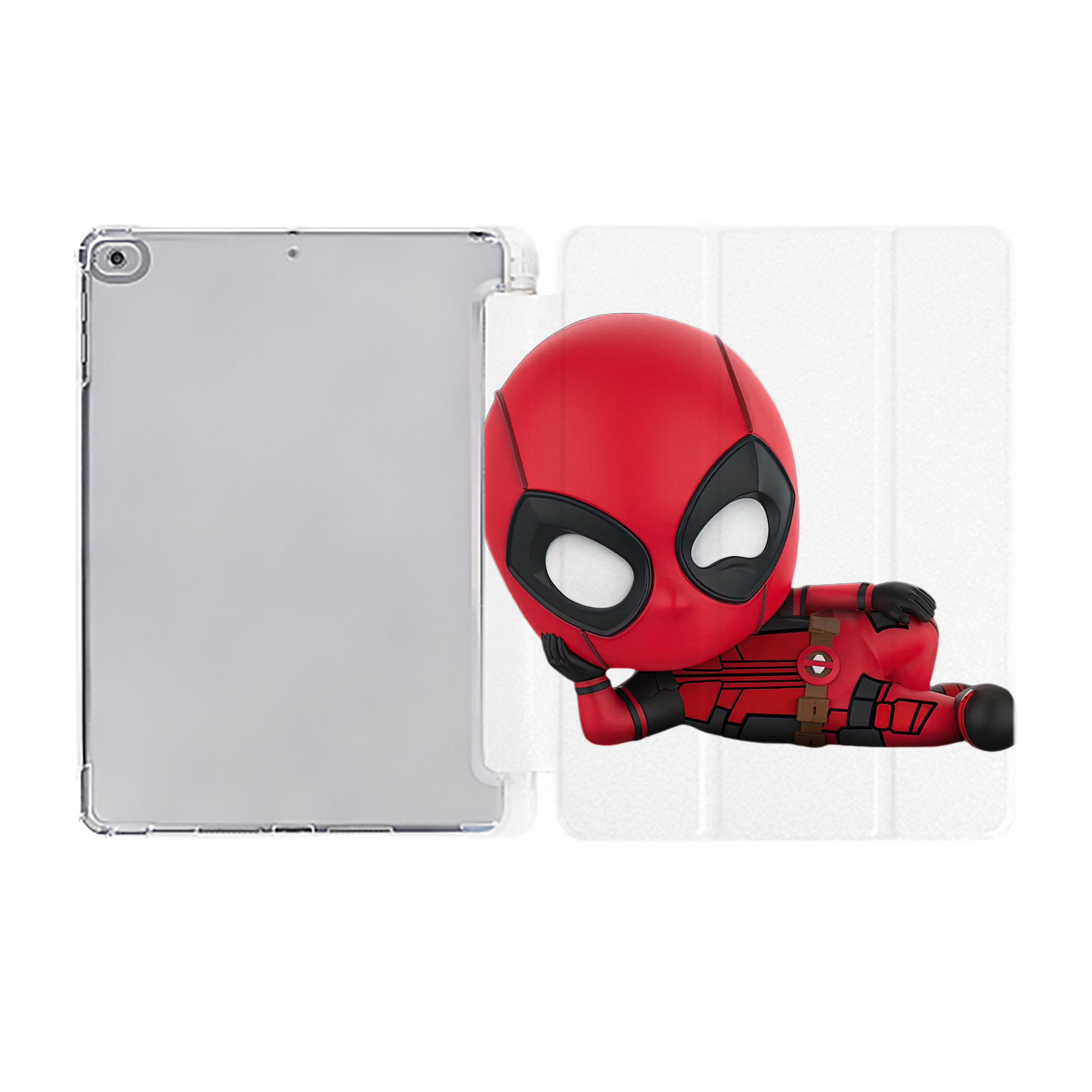 （画像用） Deadpool デッドプール IPad ケース ペン収納付き 三つ折りスタンド PUレザー×シリコン 対応機種9.5/10.5/10.9インチ